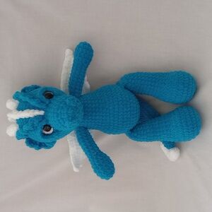 Crocheted Blue Dragon Plushie